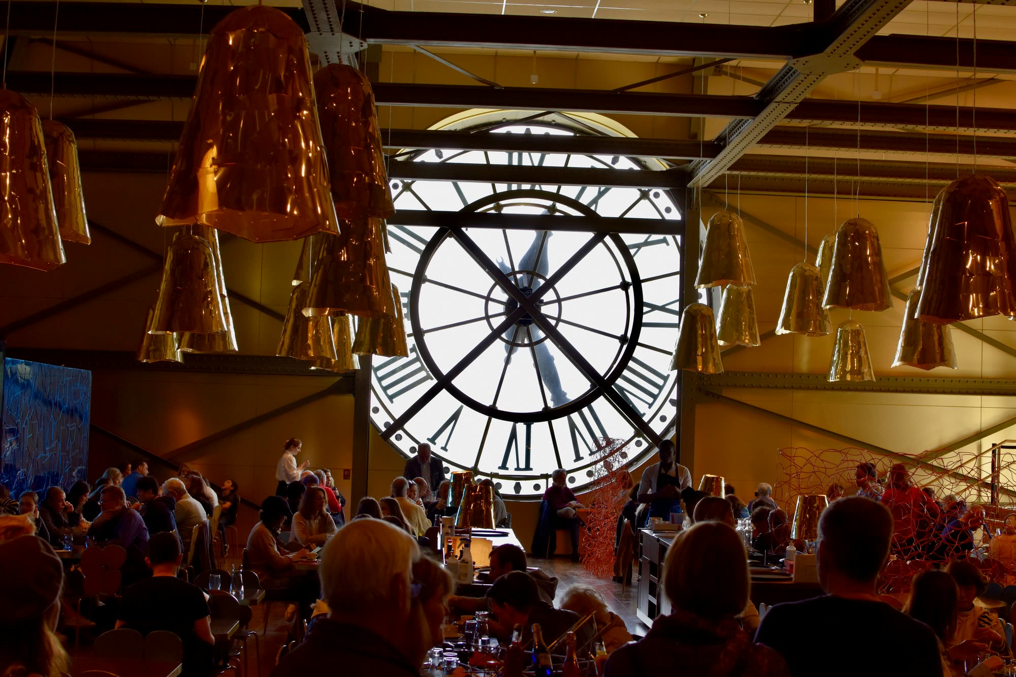 The great clock of the Musée d'Orsay seen from inside the hall